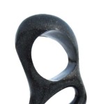Smooth surfaced, black granite has been engineered into an elegant organic shape by sculptor Jeremy Guy. Image 2