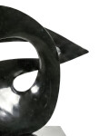 This contemporary abstract black stone sculpture is by Jeremy Guy. Image 5