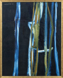 This contemporary abstract figurative painting is by John Meredith.