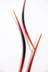 This red and orange glass wall sculpture is by John Paul Robinson. Image 6