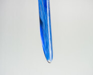 This contemporary glass wall sculpture in deep blue is by John Paul Robinson. Image 7