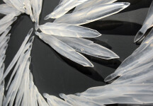 This exquisite glass wall sculpture extends almost 60 inches across. Image 4