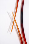 This red and orange glass wall sculpture is by John Paul Robinson. Image 4