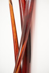 This modern glass wall sculpture in red was forged by John Paul Robinson. Image 7