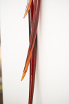 This modern glass wall sculpture in red was forged by John Paul Robinson. Image 8