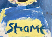 John Scott’s anti-war themed paintings are created in a graphic street art style. Image 4