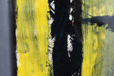 This graphic painting by John Scott of war machines is reminiscent of street art. Image 7