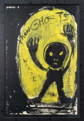 John Scott’s contemporary graphic paintings are reminiscent of street art.