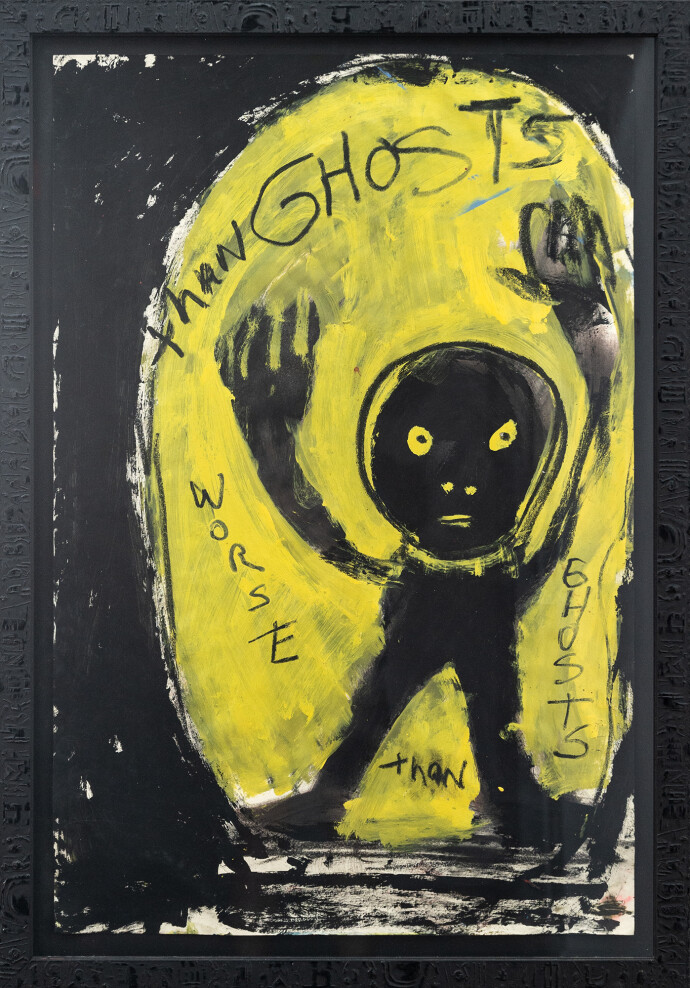 John Scott’s contemporary graphic paintings are reminiscent of street art.