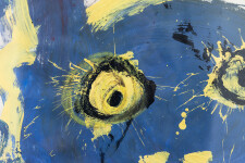 John Scott’s anti-war themed paintings are created in a graphic street art style. Image 6