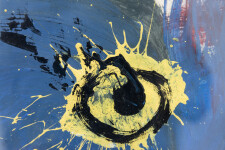 John Scott’s anti-war themed paintings are created in a graphic street art style. Image 8