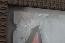 This graphic painting by John Scott deals with images associated with the devil and war. Image 10