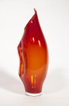 This modern glass red and apricot vase by Julia Reimer is inspired by nature. Image 3