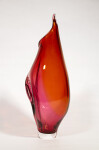 This modern glass red and pink vase by Julia Reimer is inspired by nature. Image 3