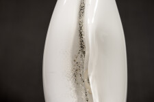 This modern glass black and white vase by Julia Reimer is inspired by nature. Image 4