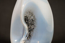 This modern glass black and white vase by Julia Reimer is inspired by nature. Image 4