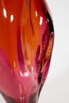 This modern glass red and pink vase by Julia Reimer is inspired by nature. Image 5