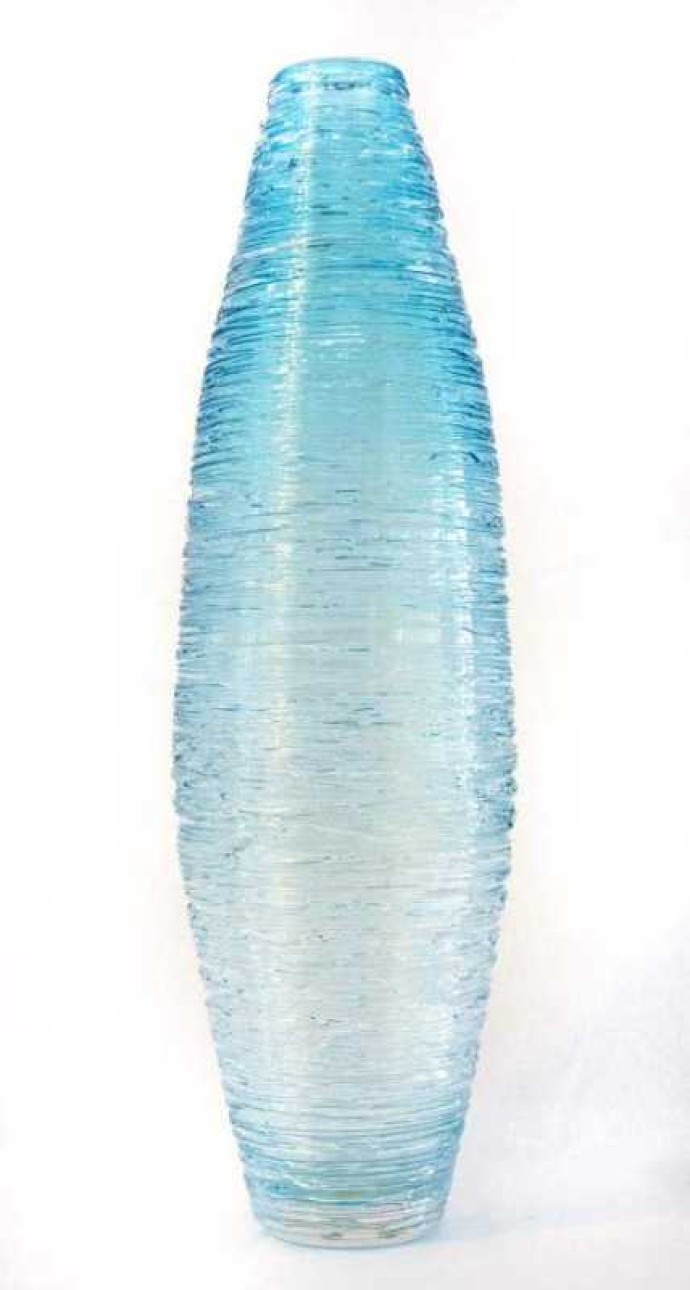 Gossamer Vase Tall Aqua 2