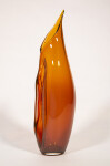 This modern glass amber vase by Julia Reimer is inspired by nature. Image 2
