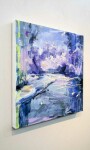 A river winds through a landscape of brilliant sapphire, white and gold in this composition by Julie Himel. Image 2
