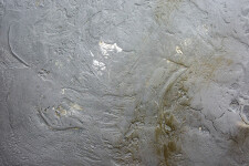 Washes of charcoal and ochre merge with a tactile surface in this atmospheric plaster and pigment painting by Jutta Naim. Image 8