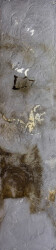 Washes of charcoal and ochre merge with a tactile surface in this atmospheric plaster and pigment painting by Jutta Naim.