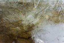 Washes of charcoal and ochre merge with a tactile surface in this atmospheric plaster and pigment painting by Jutta Naim. Image 9