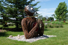 The Anatomy of Presence stands as a striking and contemplative human-scale sculpture, at once monumental and deeply intimate. Image 2