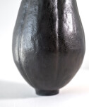 This contemporary ceramic black vase is by Loren Kaplan. Image 6