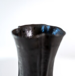 This contemporary ceramic black vase is by Loren Kaplan. Image 7
