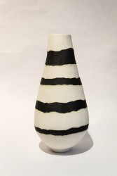 Black and White Multi Stripe Vessel No1