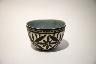 Engraved Bowl With Blue No2