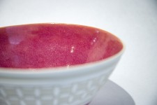 Engraved Bowl With Pink and White Image 2
