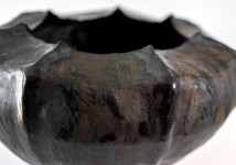 This contemporary ceramic black bowl is by Loren Kaplan. Image 8