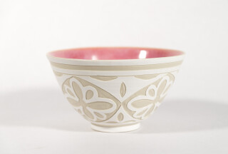 Engraved Bowl With Pink No 2