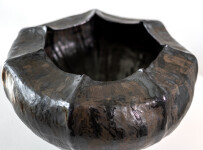 This contemporary ceramic black bowl is by Loren Kaplan. Image 6