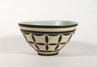 Engraved Bowl With Black and Teal