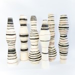 At once elegant and striking in their design, these porcelain vessels were created by Loren Kaplan. Image 5