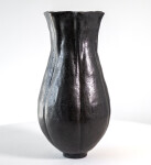 This contemporary ceramic black vase is by Loren Kaplan. Image 4