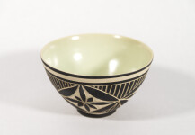 This striking hand-built and engraved bowl is by ceramicist Loren Kaplan. Image 2