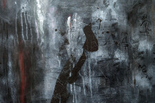 Darkness prevails in this moody acrylic painting by Toronto contemporary artist Lynne Fernie. Image 8