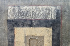 This contemporary mixed media graphic composition is by an Asian artist. Image 9