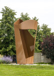 This imposing metal sculpture by the renowned Quebecois artist, Marcel Barbeau dominates the landscape. Image 7