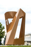 This imposing metal sculpture by the renowned Quebecois artist, Marcel Barbeau dominates the landscape. Image 2