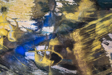 This contemporary abstract painting on paper is from iconic artist Marcelle Ferron. Image 6