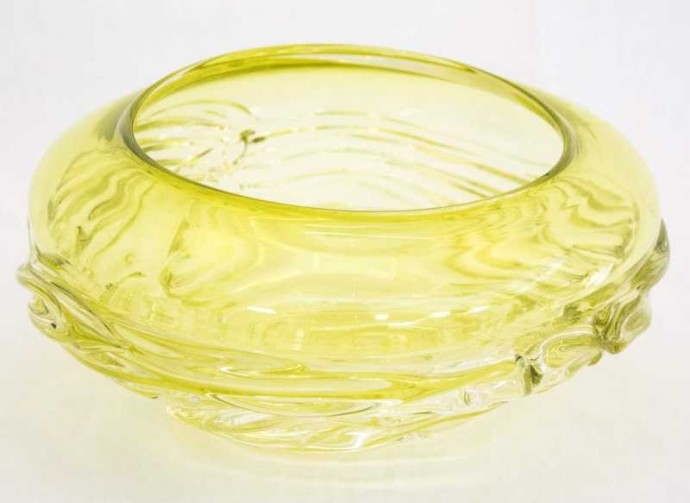 Small Ripple Wave Bowl - Chartreuse