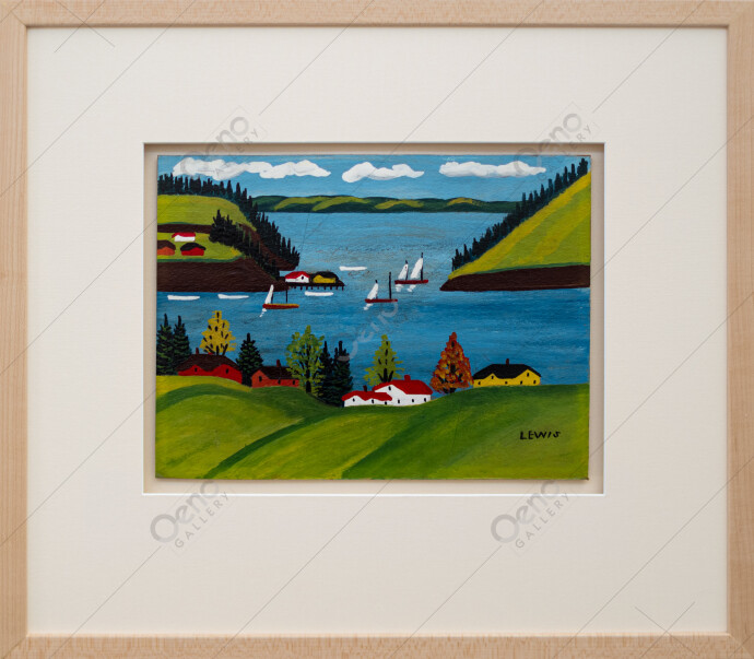 This folk art painting is by Nova Scotia’s Maud Lewis.