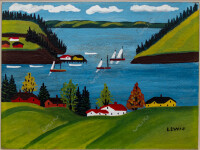 This folk art painting is by Nova Scotia’s Maud Lewis. Image 6