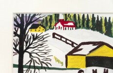 This rare watercolour folk art painting was one of a series of Christmas cards created by Maud Lewis. Image 2