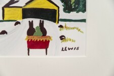 This rare watercolour folk art painting was one of a series of Christmas cards created by Maud Lewis. Image 6